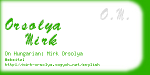 orsolya mirk business card